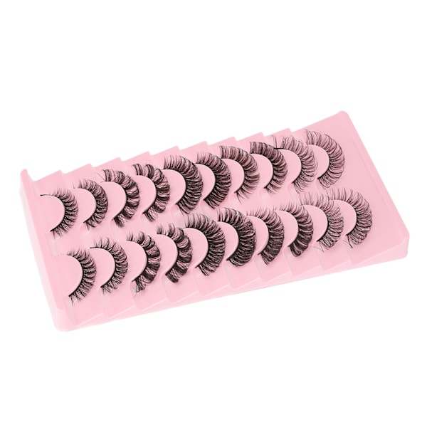 10 st Konstgjorda Ögonfransar Set Handgjorda DD Curl Tjocklek Multilayer Fake för Dam