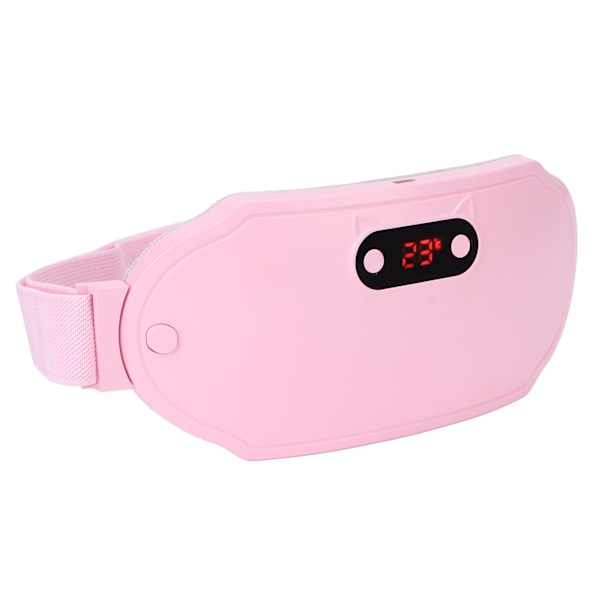 Kvinnor Mens Värmebälte Snabb Varm Kompress 6 Växlar Vibration Elektrisk Midjemassage Rosa