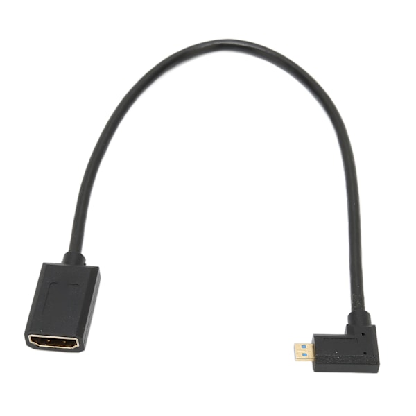 8K 60Hz Micro HD Multimedia Interface-kabel Höger Vinkel Micro HD Multimedia Interface Hane till Hona Kabel OD4.0mm