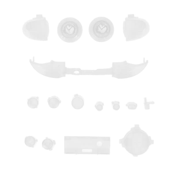Full Buttons Mod Kits Trigger Full Trigger Modul Set för XBOX Series X för XBOX Series S Kontroller Transparent Vit