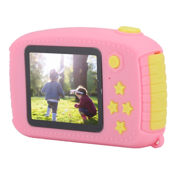 Bärbar Rosa ABS Digital Barnkamera 12MP 2.0-tums HD Färgskärm Presentleksak för Barn