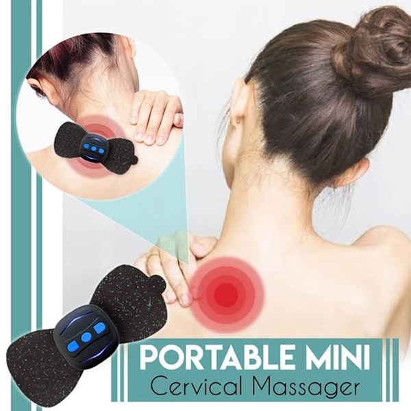 Mini Cervikalmassageapparat Portabel Elektrisk Nacksmärtlindring Massageenhet