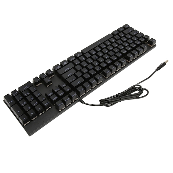Full Size Mekaniskt Tangentbord 104 Tangenter USB Trådbundet Speltangentbord med Numeriskt Tangentbord Röd Switch för Windows Svart