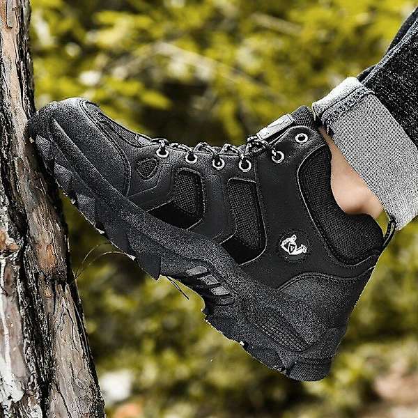 Vattentäta sneakers/skor i läder för män No Plush Gray 13.5