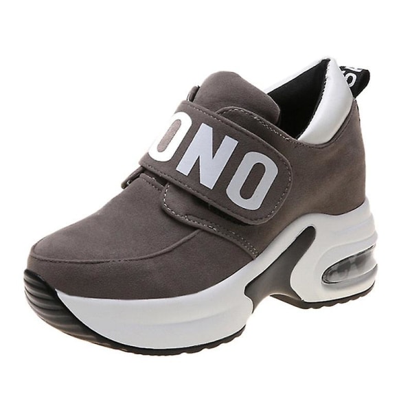 Kvinnor Casual Krokögla, Sneakers Skor gray 6.5