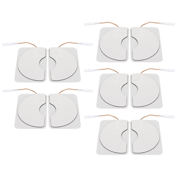 10 st Massagelektrodplåster 6x10cm Återanvändbar Lågimpedansplatta för Bröstvård 2.5 Port