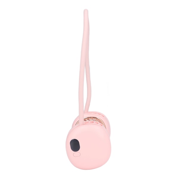 Halsfläkt 5 Hastigheter 720 Grader Justerbar USB Laddning Infällbar Slang Handsfree Bärbar Fläkt för Löpning Cykling Rosa