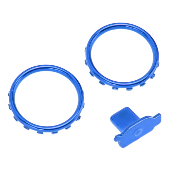 Dekorativa Accent Rings för Xbox Elite Series 2-kontroll Matte Krom Byt ut Knappar Blå