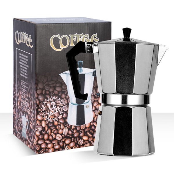 3 Koppar 150ML Moka Kaffebryggare Aluminiumlegering Åttkantig Portabel Moka Spisbryggare för Gas Elektrisk Glas Keramisk Moka Kanna
