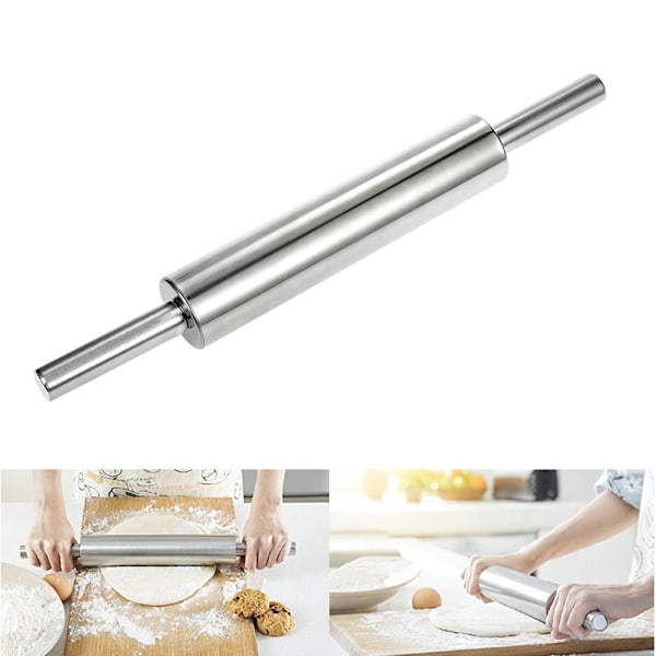 Kavel i rostfritt stål, non-stick kavel för bakning av deg, pizza, paj, bakverktyg, kökstillbehör