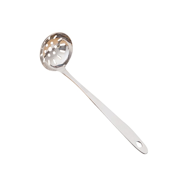 Soppslev i rostfritt stål med hängande hål och långt handtag, filter för matlagning i gryta (Skimmer)
