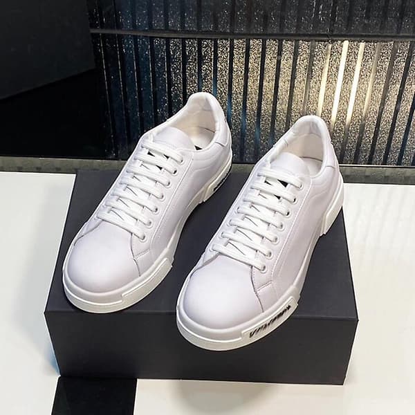 Låg-top Casual, läder Sneaker (set-a) White B 39