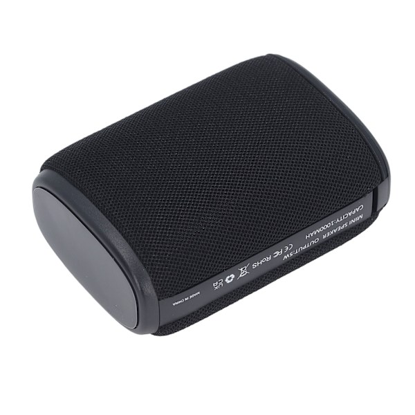 Bluetooth 5.0 Högtalare IPX7 Vattentät 1000mAh Uppladdningsbar Stereo Ljud Högtalare Portabel Trådlös Högtalare för Resor Vandring Kontor Svart