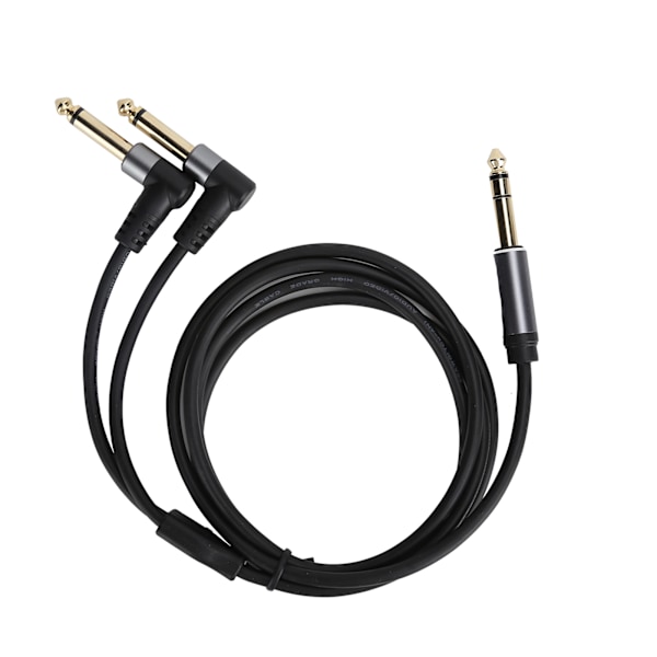 1,5 m/4,9 fot 6,35 mm Stereo till 6,35 mm Mono Adapterkabel Hane till Hane Ljudsplitterkabel