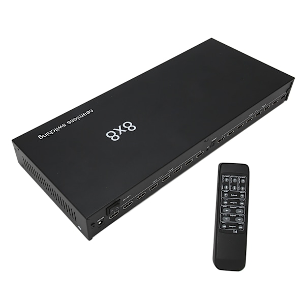 8x8 HD Multimedia Interface Matrix Splitter Sömlös Växling 8 in 8 Ut HD 1080P Matrix Switcher 100?240V EU-kontakt