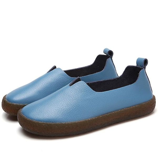Nya Loafers, Damskor, Bekväma Ballerinaskor Blue 9