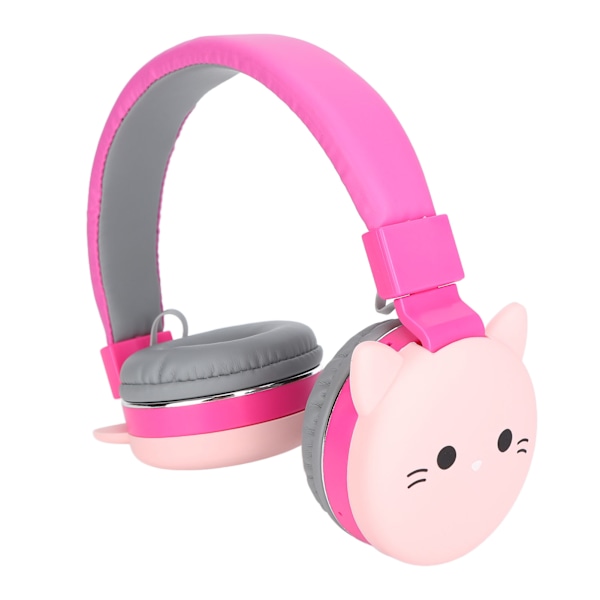 Barnheadset Söta Djur Bluetooth 5.0 Barnhörlurar med Mikrofon för Barn Kitty