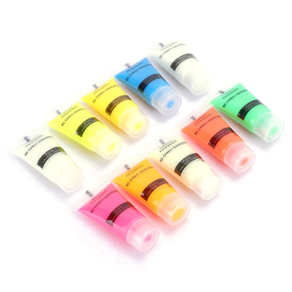 10 st 10g Nagelfluorescerande Pulver Vattentätt DIY Konst Manikyrverktyg