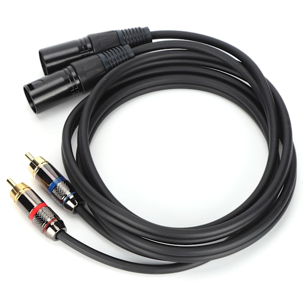 JORINDO Mikrofonkabel Dubbel XLR Hane till Dubbel RCA Kabeladapter för HiFi Stereo Ljudsystem Hemmabiosystem 1,5m JD6052-1