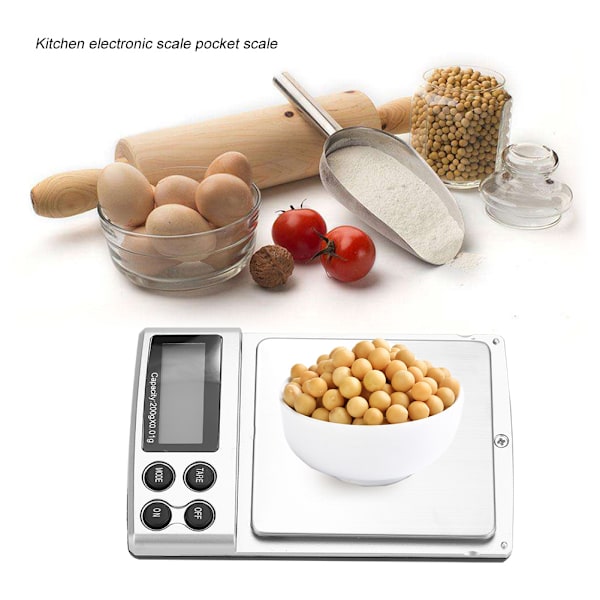 Bärbar Mini LCD Digital Elektronisk Fickvåg Smycken Guld Vikt Balans Verktyg (200g/0.01g)