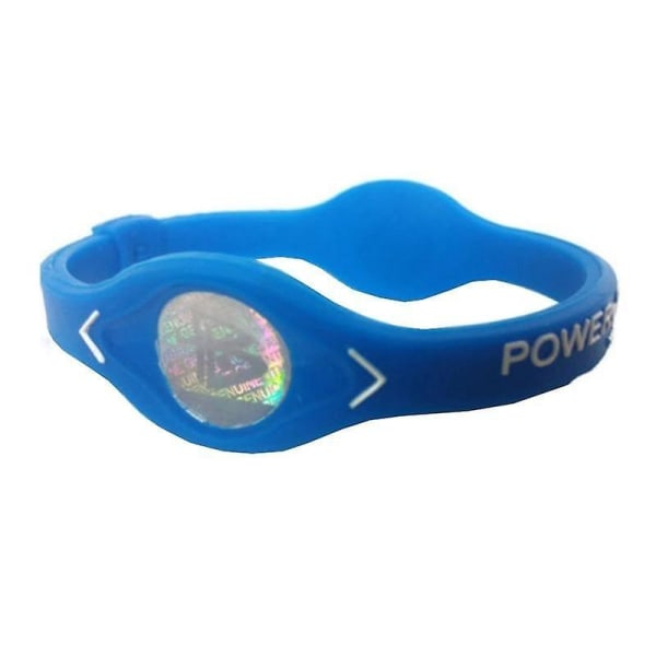 Damer Herr Silikon Sportarmband Power Energy Armband Blue 20.5 CM /
