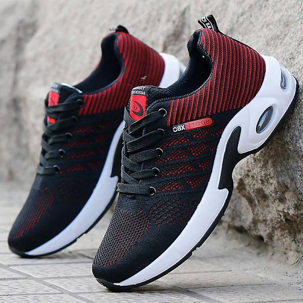 Fashionabla sommar luftiga mesh kilklackssneakers Black 8.5