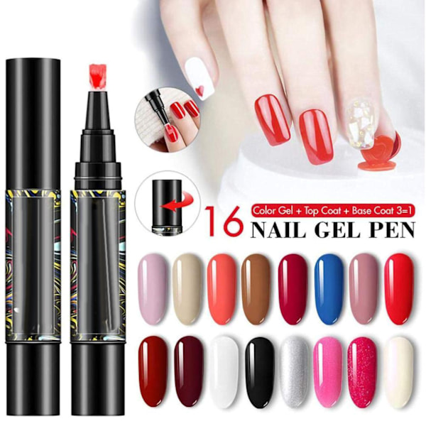 5 st Ett Steg Semi-Permanent Nagellack Pennor 3 i 1 Gel