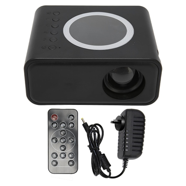 Mini Portabel Projektor Full High Definition 1080P LED Projektor Hemmabio Filmprojektor för IOS för Android Laptop Svart AU-kontakt