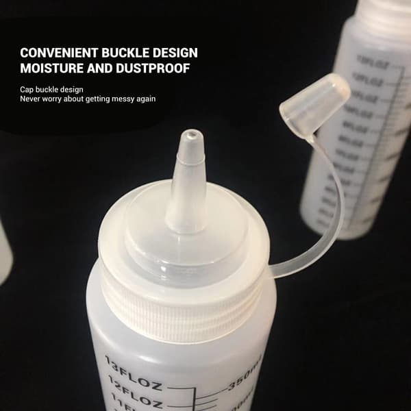 6 st 350ml Krydda Klämflaskor Salladsdressing Klämflaska Krydddispenser Tom Flaska Kökstillbehör