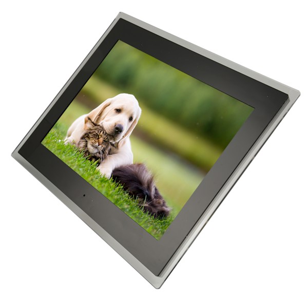 15 tums digital fotoram 4:3 IPS HD-skärm 1024x768 Stöder video ljud bild elektronisk digital bildram 100?240V EU-kontakt