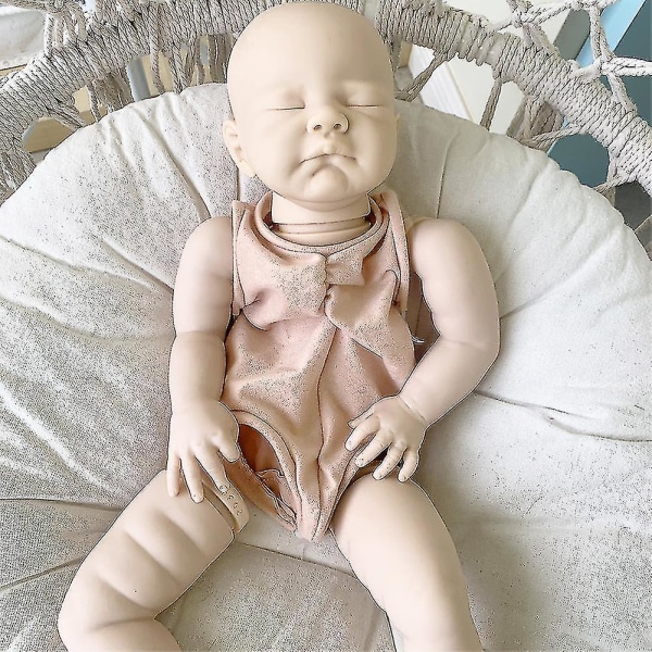 22-tums August Reborn Doll Kit Toy Real Touch Oavslutad Naturtrogna Vinyl Head Arms Ny