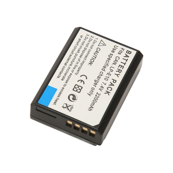 LP E10 Litiumjonbatteri Professionellt 7.4V 2200mAh Kamerabatteri Ersättning för 1300d 1100D 1200d 1500D 3000D