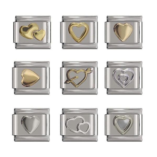 Romantic Heart Charm Links Fit Armband A2