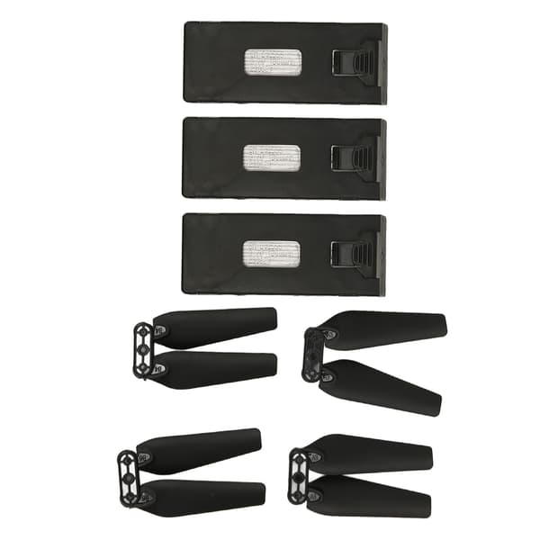 3 st 3,7V 1800mAh Drönarbatteri Plug and Play RC UAV-batteri med Propellerblad för E88 E88PRO E525 E99 E99PRO P1 K3 S1