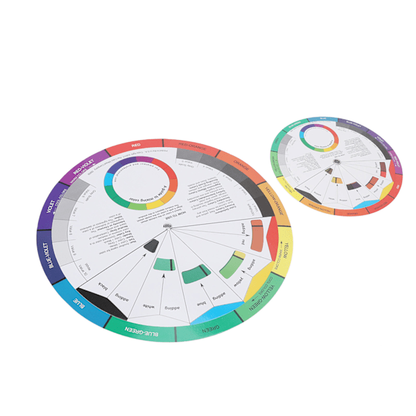 2st 23,5cm 14cm Diameter Färgblandningsguider Kroppskonst Tatuering Blandning Mixad Guide Hjul