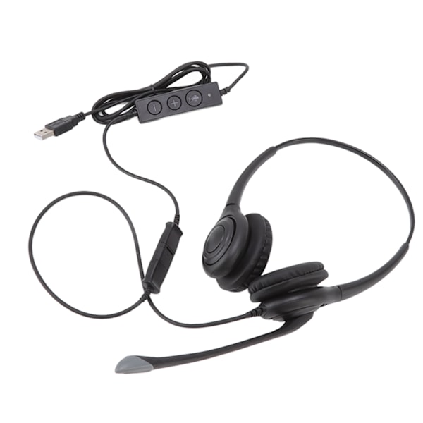 USB-headset för dator Professionell intelligent brusreducering Inbyggd headset för callcenter för PC-bärbar dator