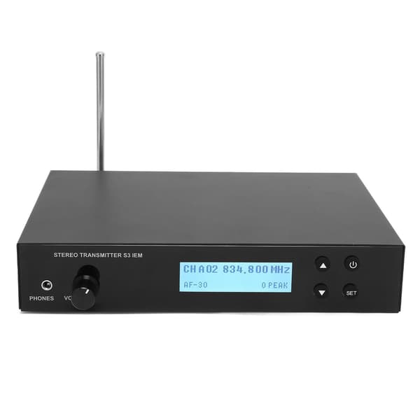 Trådlöst hörlursmonitorsystem 830?866MHz 3 lägen Öronretursystem för gitarr- och basgitarrspelare 110?240VUS-kontakt