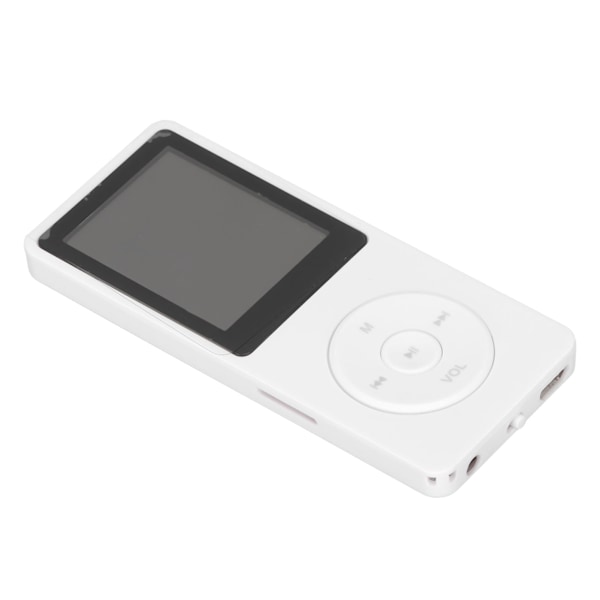 MP3-spelare med 1,8 tum skärm, 64 GB minneskort, multifunktionell, bärbar, vit