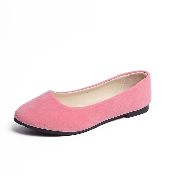 Platta skor för kvinnor, Faux Balett Flats Purple 12