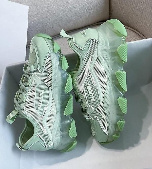 Chunky Platform Sneakers för Kvinnor, Snörskor pink2 37