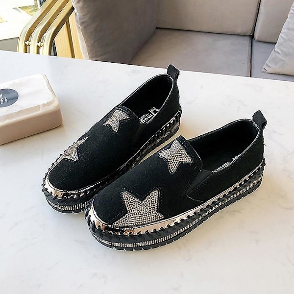 Kvinna Casual Platt Mjuk, Walking Skor Sneaker kaqi 36