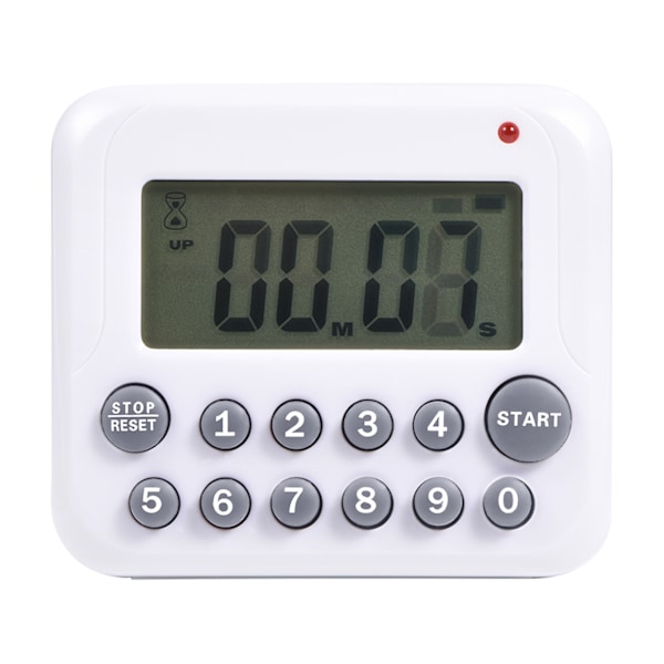 Digital Stor LCD Timer Kök Matlagning Nedräkning Klocka 99 Minuters Alarm Batteridriven Grå