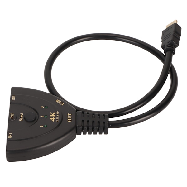 HD Multimedia Interface Switch 3 in 1 ut 4K Stöd 3D 3 Port Video Switcher Selector för PC TV Projektor