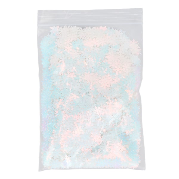 Nagelglitter Paljetter Trendiga Glänsande Snöflingeformade Konstdekorationer för Fest 50g