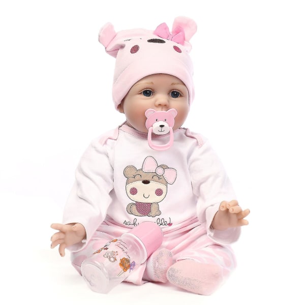 55 cm verklighetstrogna Reborn Baby Dolls Realistiska handgjorda sovande nyfödda flickapresent A