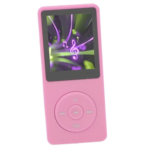 MP3 MP4-spelare 1,8 tum skärm 8 GB minne 64 GB utbyggbart 30 timmars uppspelning Multifunktionell sportmusikspelare Rosa