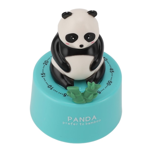Mekanisk Kökstimer Söt Djurform Magnetisk Bas Högt Alarm 60 Minuter Nedräkningstimer för Kök Matlagning Panda med Blå Bas