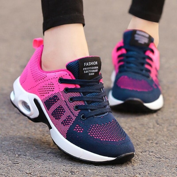 Air Cushion Sneakers för kvinnor gray pink 8