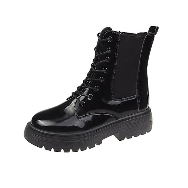 Kvinnor Army Combat Ankel Snörstövlar black2 9