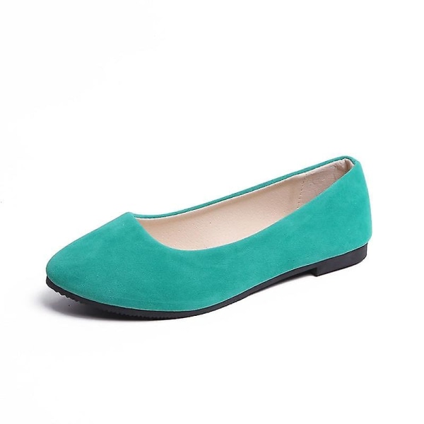 Slip-on skor för kvinnor, vårflock balettlägenheter Grass green 11